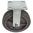 D Series Rigid Caster - 8" x 2" Performance TPR Wheel - 600 lb. Cap.