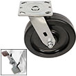 D Series Swivel Caster with Brake - 8" x 2" Phenolic Wheel - 1,200 lb. Cap.