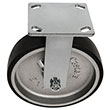 F Series Rigid Caster - 8" x 2" Urethane on Iron Wheel - 1,500 lb. Cap.