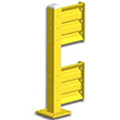 1ft. W x 42 in. H Steel Guard Rail - Double High Adder