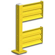 2ft. W x 42 in. H Steel Guard Rail - Double High Adder
