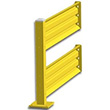 5ft. W x 42 in. H Steel Guard Rail - Double High Adder