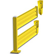Lift-Out Steel Guard Rail - Double High Adder at 72 inch Post centers