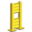 1ft. W x 42 in. H Steel Guard Rail - Double High Starter