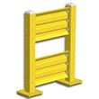 2ft. W x 42 in. H Steel Guard Rail - Double High Starter