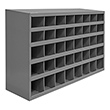 Small Parts Cabinet with 40 Sloped Bins - 33-13/16"W x 11-15/16"D x 24"H
