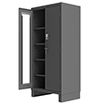 Windowed Heavy Duty Cabinet w/ Electronic Lock - 36"W x 24"D x 78"H