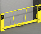 Gas Spring Activated Dock Safety Gate - 8'W, 42"H Closed, 103-1/2"H Open