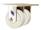 65 Series Rigid Dual Caster - 5" x 1-1/2" Solid Urethane Wheels - 660 lb. Cap.