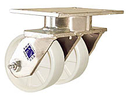 65 Series Swivel Dual Caster - 5" x 1-1/2" Solid Urethane Wheels - 660 lb. Cap.