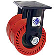 75 Series Rigid Dual Caster - 8" x 2" Omega Wheels - 2,400 lb. Cap.