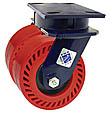 75 Series Swivel Dual Caster - 8" x 2" Omega Wheels - 2,400 lb. Cap.