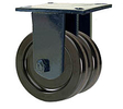 76 Series Rigid Dual Caster - 12" x 3" Phenolic Wheels - 6,000 lb. Cap.