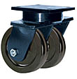 85 Series Swivel Dual Caster - 10" x 3" Phenolic Wheels - 5,800 lb. Cap.