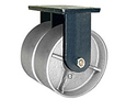 95 Series Rigid Dual Caster - 8" x 3" Cast Iron Wheels - 6,000 lb. Cap.