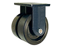 95 Series Rigid Dual Caster - 16" x 3" Urethane on Iron Wheels - 9,200 lb. Cap.