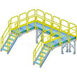 Modular Crossover - U Shaped w/ 48" Vertical x 95" Horizontal Clearance, 5 Steps Each End