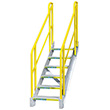 Modular Stairs - 6 Step, 32"W x 54"D, Stacking Base