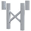 Modular Tower Support - 4 Step, 26"W x 4"D, Stacking Extension