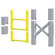 Modular Ladder - 3 Step, 33"W x 11"D, Stacking Extension