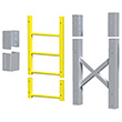 Modular Ladder - 4 Step, 33"W x 11"D, Stacking Extension