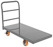 Steel Deck Platform Truck - 45"W x 45"L, 6" x 2" Poly Casters, 2,000 lb. Capacity