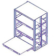48 x 48 x 72 EZ-Glide Full Extension Roll-Out Shelving - 3 Shelves - Starter