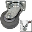 F Series Swivel Caster with Brake - 4" x 2" Performance TPR Wheel - 350 lb. Cap.