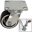 F Series Swivel Caster with Brake - 4" x 2" Urethane on Iron Wheel - 700 lb. Cap.