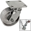 F Series Swivel Caster with Brake - 5" x 2" Cast Iron Wheel - 1,000 lb. Cap.
