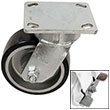 F Series Swivel Caster with Brake - 5" x 2" Urethane on Iron Wheel - 1,050 lb. Cap.