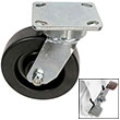 F Series Swivel Caster with Brake - 6" x 2" Phenolic Wheel - 1,200 lb. Cap.