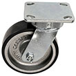 F Series Swivel Caster - 6" x 2" Urethane on Iron Wheel - 1,530 lb. Cap.