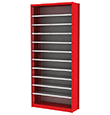 Small Parts Shelving - 38"W x 12"D x 84"H, 10 Adjustable Shelves