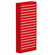 Small Parts Drawer Shelving - 38"W x 12"D x 84"H, 17 Adjustable Shelves, 108 Drawers