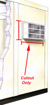Cut out - Kit for A/C or HVAC