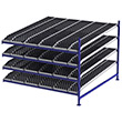 Carton Flow Rack Adder - 8'W x 8'D x 6'H - 4 Levels of Knuckled Wheel Bed