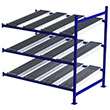 Carton Flow Rack Adder - 6'W x 4'D x 6'H - 3 Levels with (4) 12"W Roller Lanes Per Level