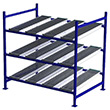 Carton Flow Rack Starter - 6'W x 4'D x 6'H - 3 Levels with (4) 12"W Roller Lanes Per Level