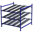 Carton Flow Rack Starter - 6'W x 6'D x 6'H - 3 Levels with (4) 12"W Roller Lanes Per Level
