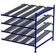 Carton Flow Rack Adder - 6'W x 6'D x 6'H - 4 Levels with (4) 12"W Roller Lanes Per Level