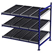 Carton Flow Rack Adder - 6'W x 4'D x 6'H - 3 Levels of Wheel Bed