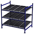Carton Flow Rack Starter - 6'W x 4'D x 6'H - 3 Levels of Wheel Bed