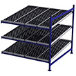 Carton Flow Rack Adder - 6'W x 6'D x 6'H - 3 Levels of Wheel Bed