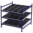Carton Flow Rack Starter - 6'W x 6'D x 6'H - 3 Levels of Wheel Bed