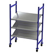 Mobile Tilt Shelving - 52"W x 28"D x 72"H - 3 Steel Shelves