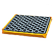 Low-Profile Flexible Spill Deck, 1-Drum - 24"L x 24"W x 2-1/2"H, Capacity: 1,500 lbs., 5.5 gal.