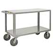 Heavy Duty Service Cart - 2 Shelves, 24"W x 36"L, 2 Swivel & 2 Rigid Casters