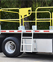 SpeedGuard II Flatbed Truck Guard Rail Kit w/ Pockets & 4-Wheeled Cart