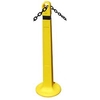 2 Yellow Guard Posts w/ 17' Black Plastic Chain